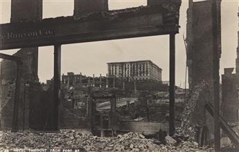 (SAN FRANCISCO EARTHQUAKE) A collection of more than 30 photographs documenting the aftermath of the 1906 earthquake in the Bay Area.